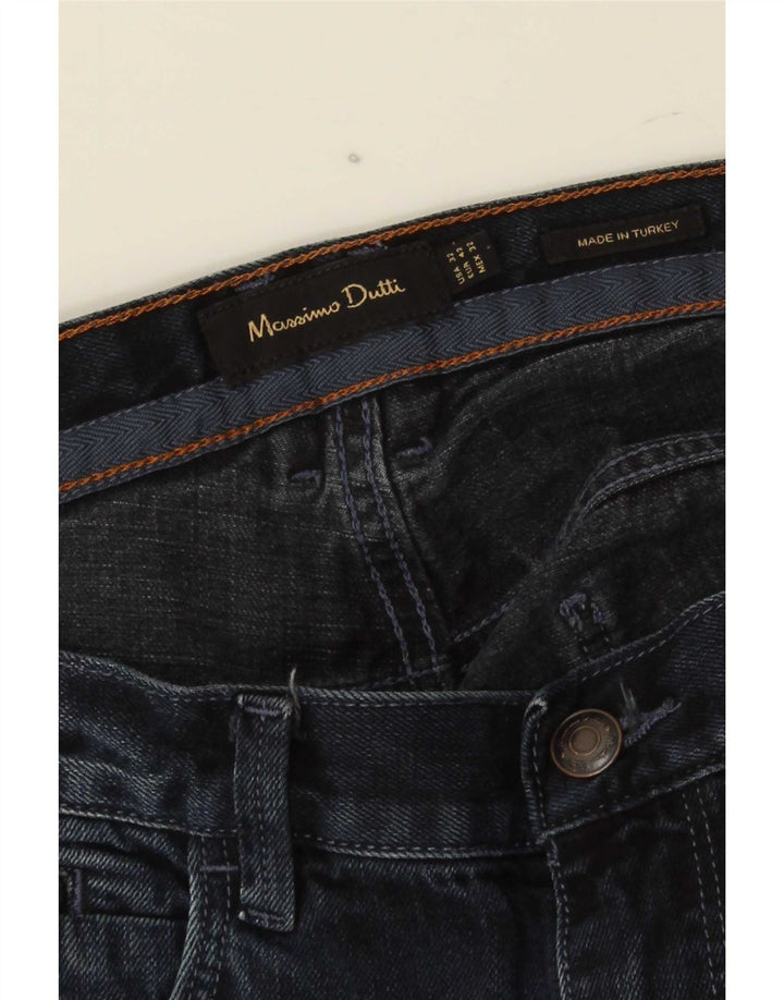 Massimo Dutti Herre Straight Jeans EU 42 Large W32 L32 Navy Blue