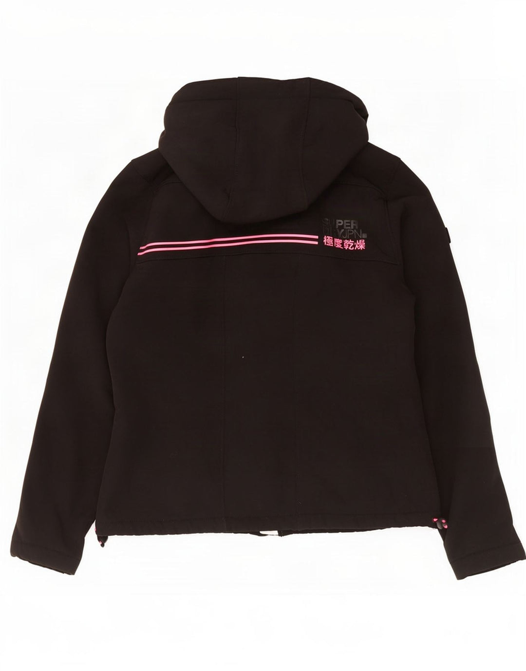 Superdry vindjakke med hætte til kvinder UK 12 Medium Sort