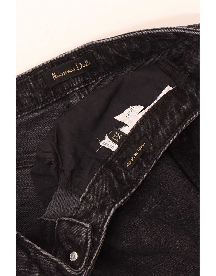 Massimo Dutti Dame Straight Jeans EU 40 Medium W30 L29 Sort