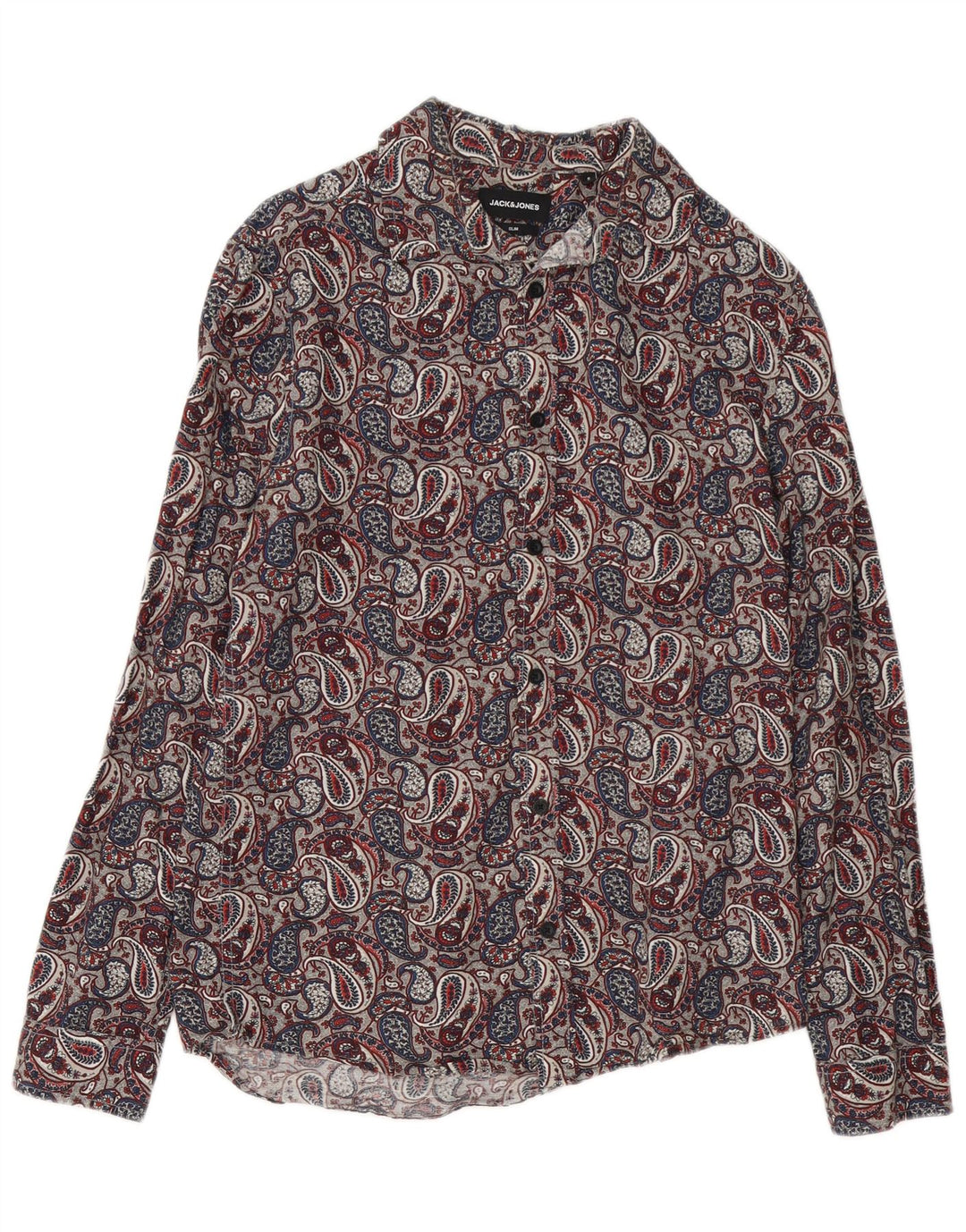 JACK & JONES Slim Fit skjorte til mænd Lille flerfarvet Paisley bomuld