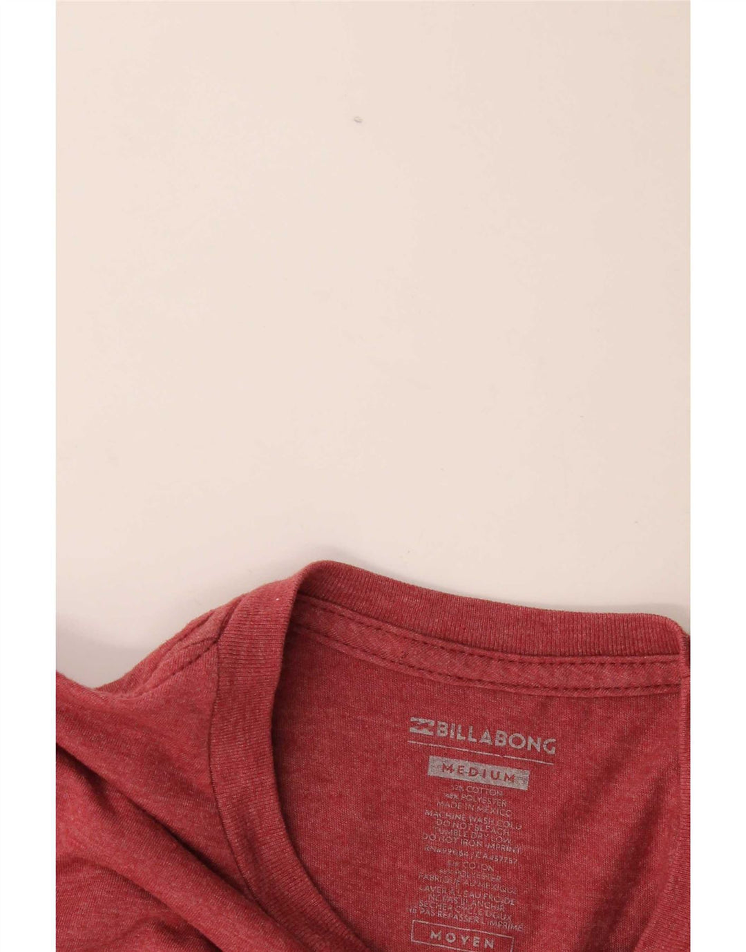 Billabong Herre Grafisk T-Shirt Top Medium Bourgogne Bomuld