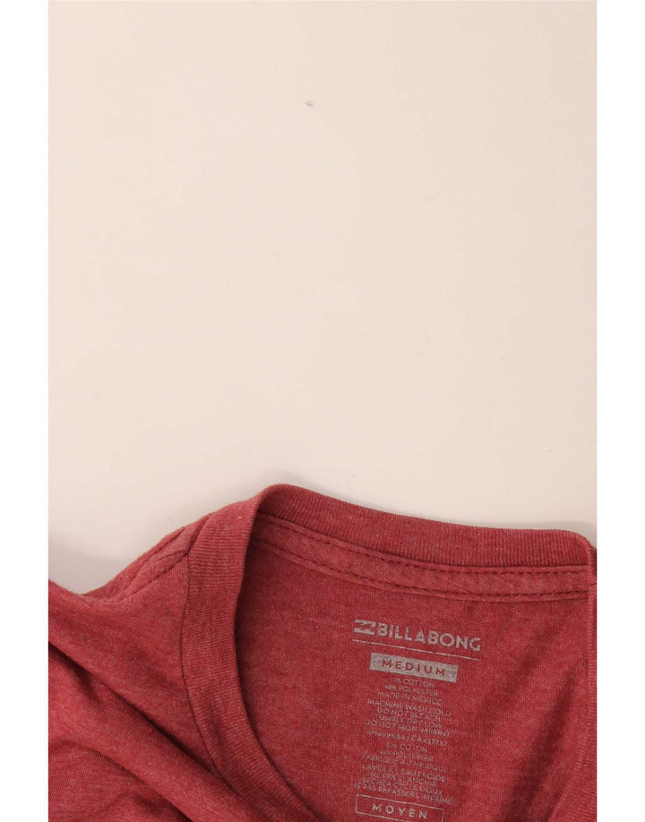 Billabong Herre Grafisk T-Shirt Top Medium Bourgogne Bomuld
