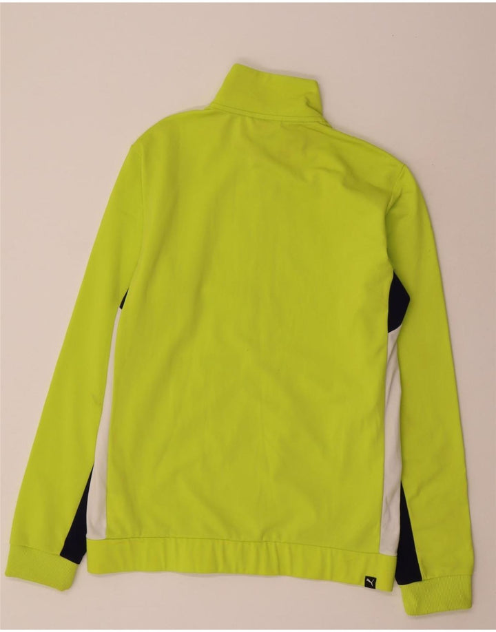 PUMA Træningsdragt topjakke til drenge 15-16 år Grøn Colourblock Polyester