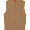 Esprit Dame Ærmeløs Cardigan Sweater UK 14 Medium Beige