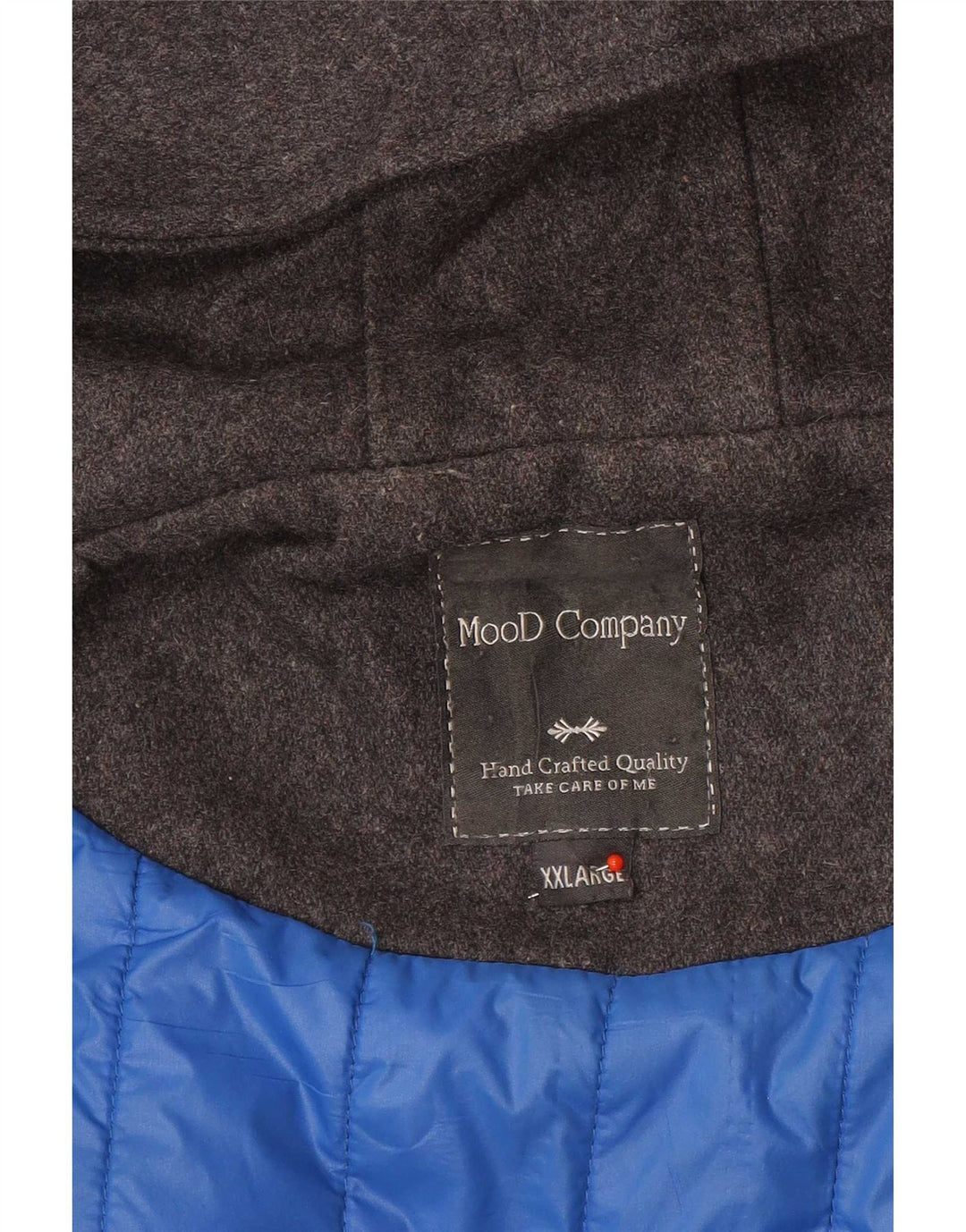 Vintage Herre Hooded Duffel Coat UK 44 2XL Grå