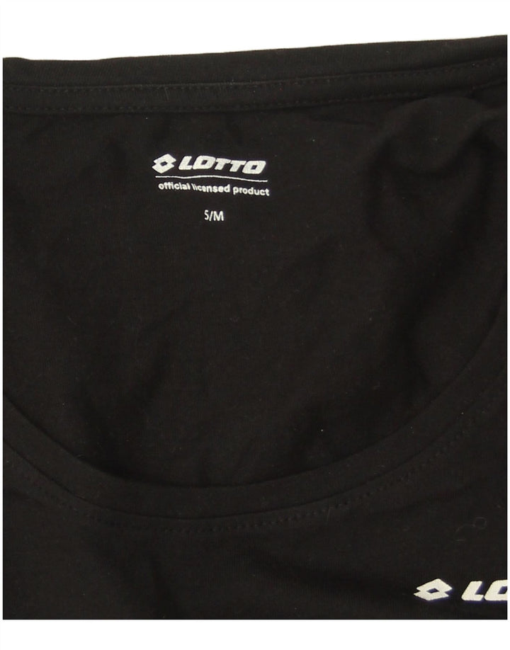 Lotto Dame Oversized Top Langærmet UK 10 Small Black Bomuld