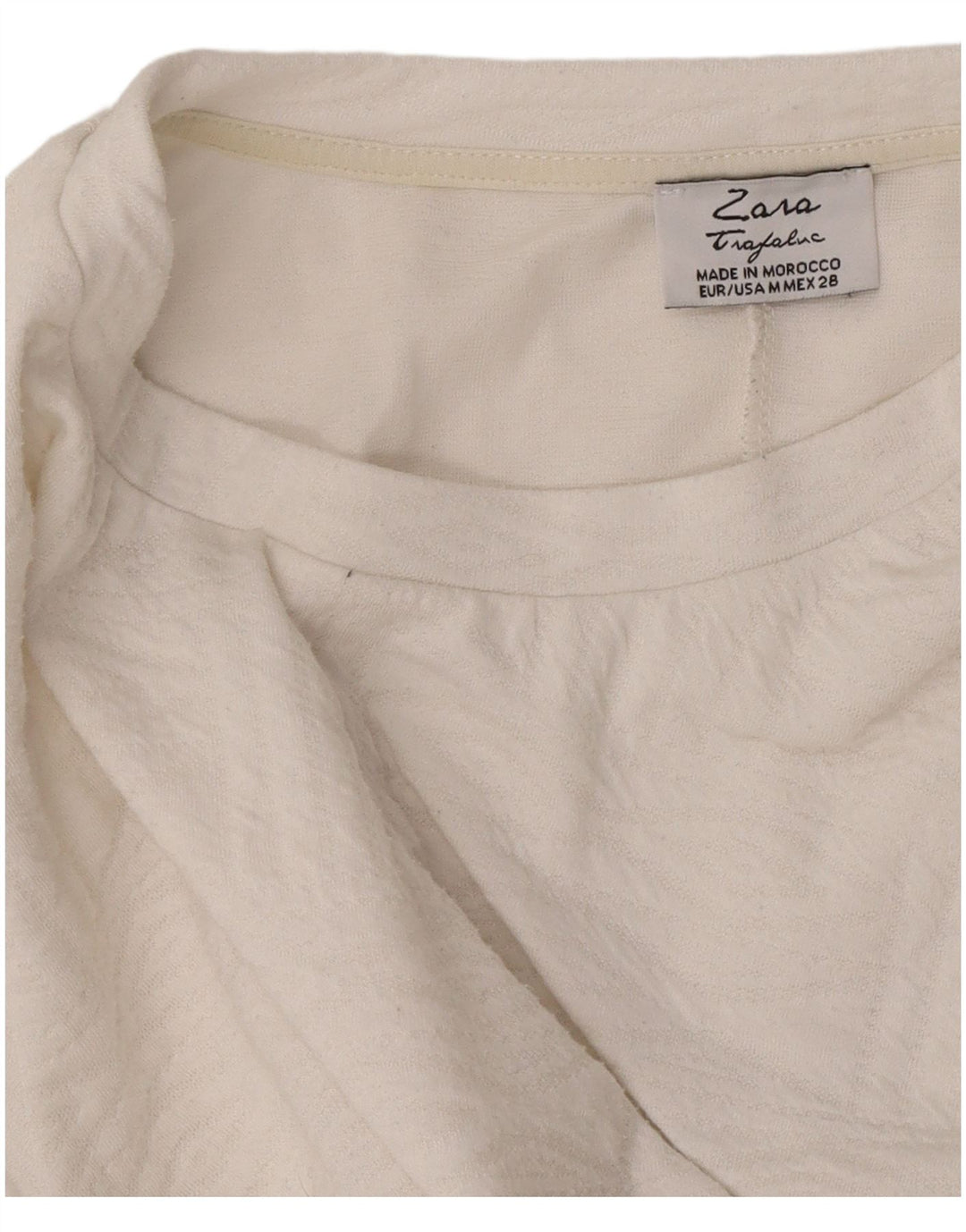Zara Dame Trafaluc A-Line Kjole UK 12 Medium White