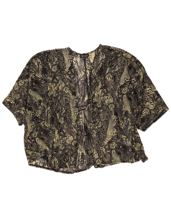 Topshop Dame Se Through Cardigan Top UK 8 Small Multicolored