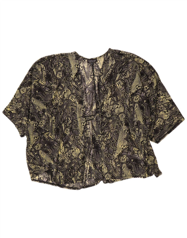 Topshop Dame Se Through Cardigan Top UK 8 Small Multicolored