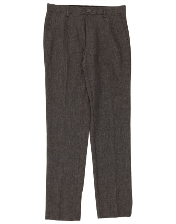 Marks & Spencer Herre Slim Chino Bukser W28 L31 Grå Polyester
