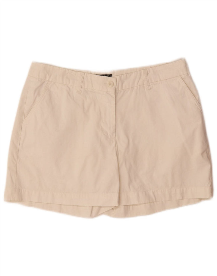 FRED PERRY Womens Chino Shorts IT 44 Medium W30  White Cotton