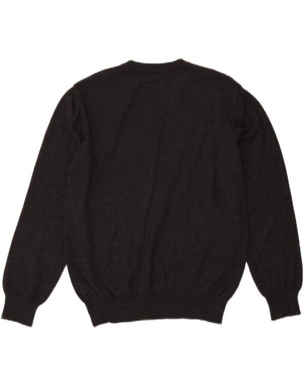 Vintage Herre V-hals sweater XL Grå Argyle/Diamond Wool