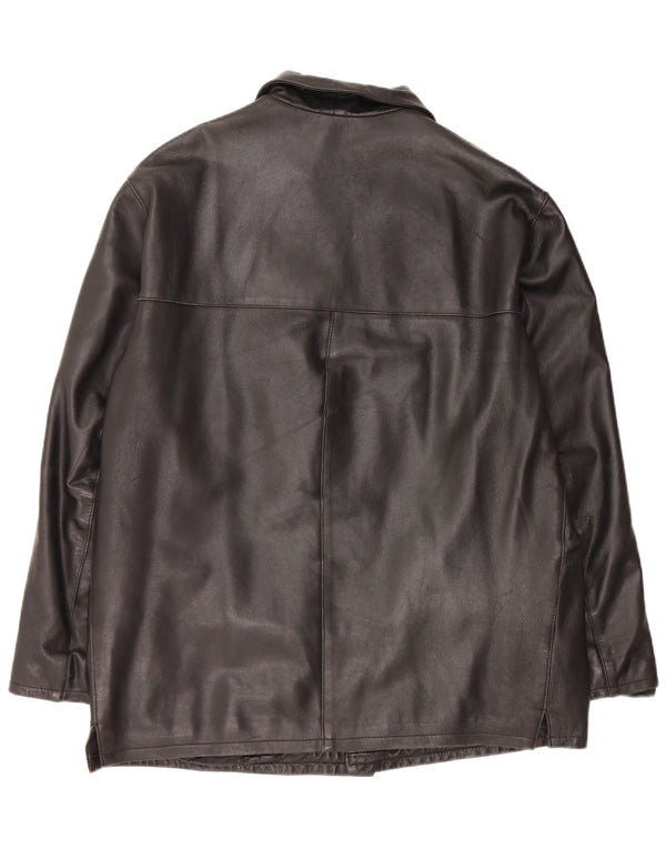 Vintage herre læderjakke UK 42 XL sort læder