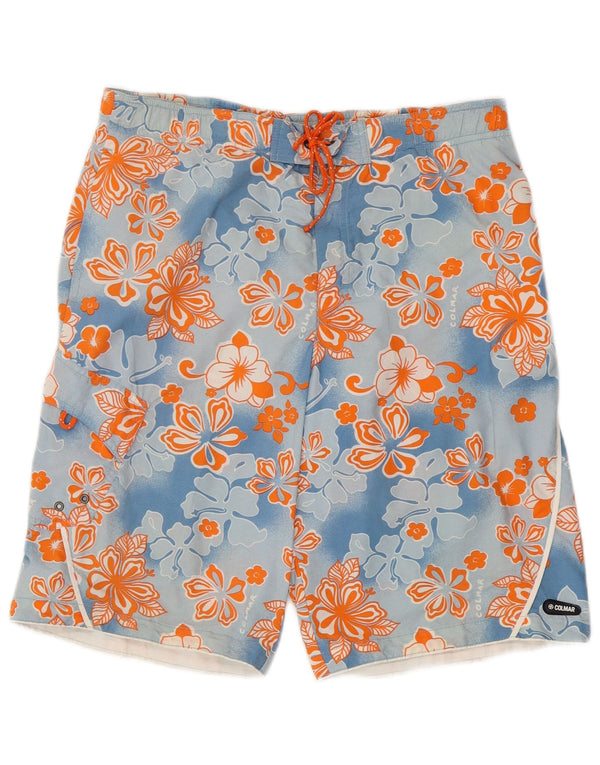 Colmar Badeshorts til mænd EU 52 Large Blue Floral Polyamid