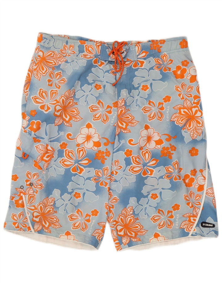 Colmar Badeshorts til mænd EU 52 Large Blue Floral Polyamid