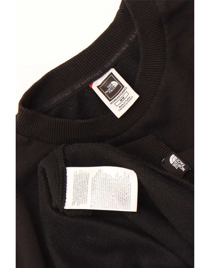 The North Face Dame Grafisk Sweatshirt Jumper UK 14 Medium Sort Bomuld