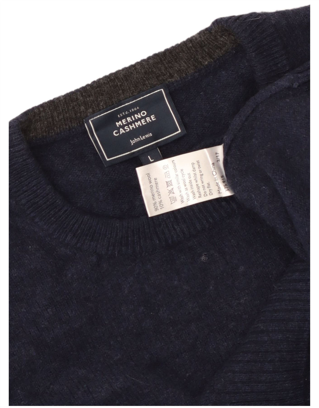 John Lewis Dame sweater med rund hals DK 16 Stor marineblå uld