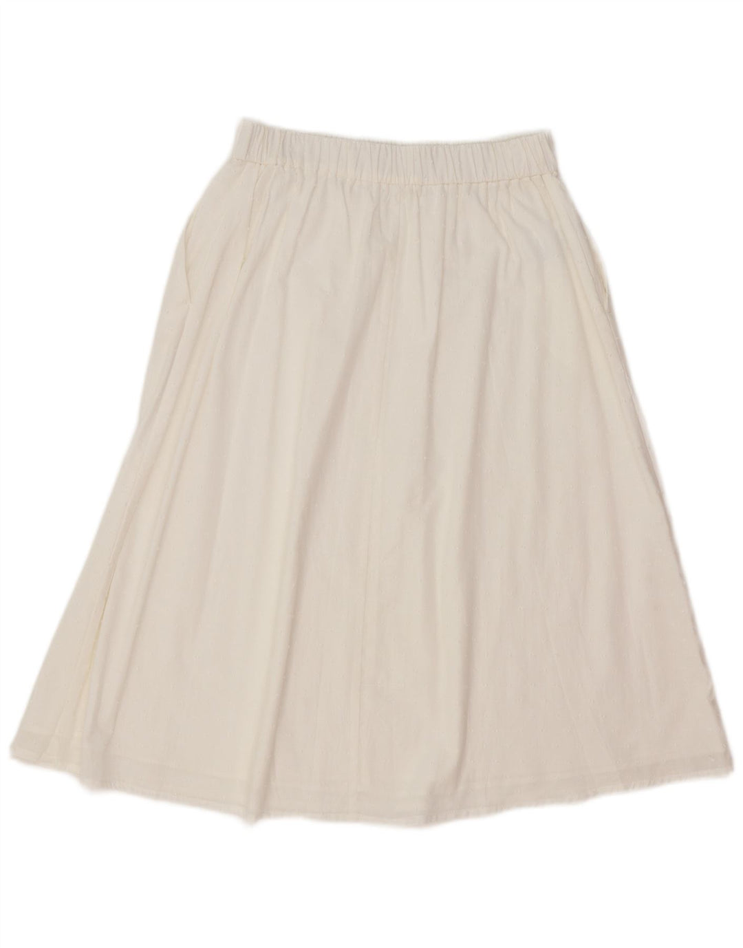Benetton Dame A-Line nederdel Medium W30 Hvid Bomuld
