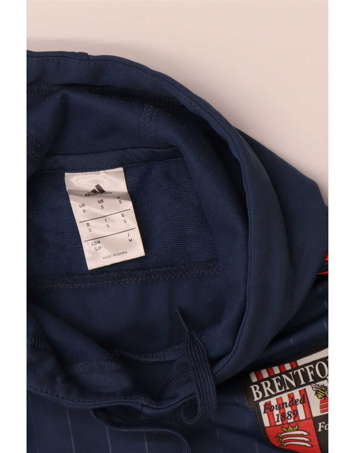Adidas Hættetrøje til mænd Small Navy Blue Colourblock Polyester