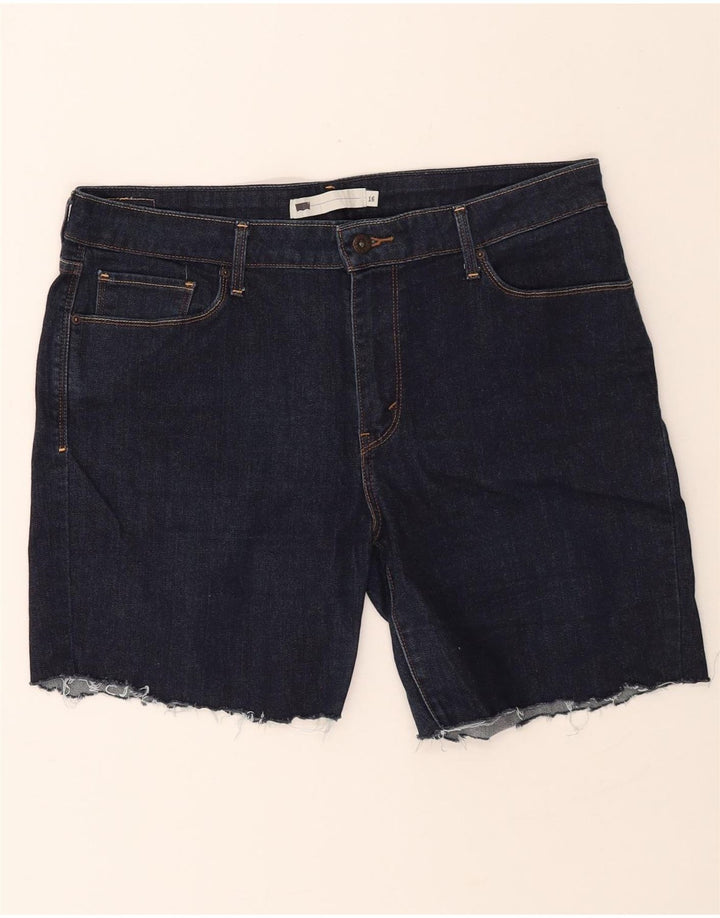 LEVI'S Womens Denim Shorts US 16 2XL W33  Navy Blue Cotton Vintage Levi's and Second-Hand Levi's from Messina Hembry 