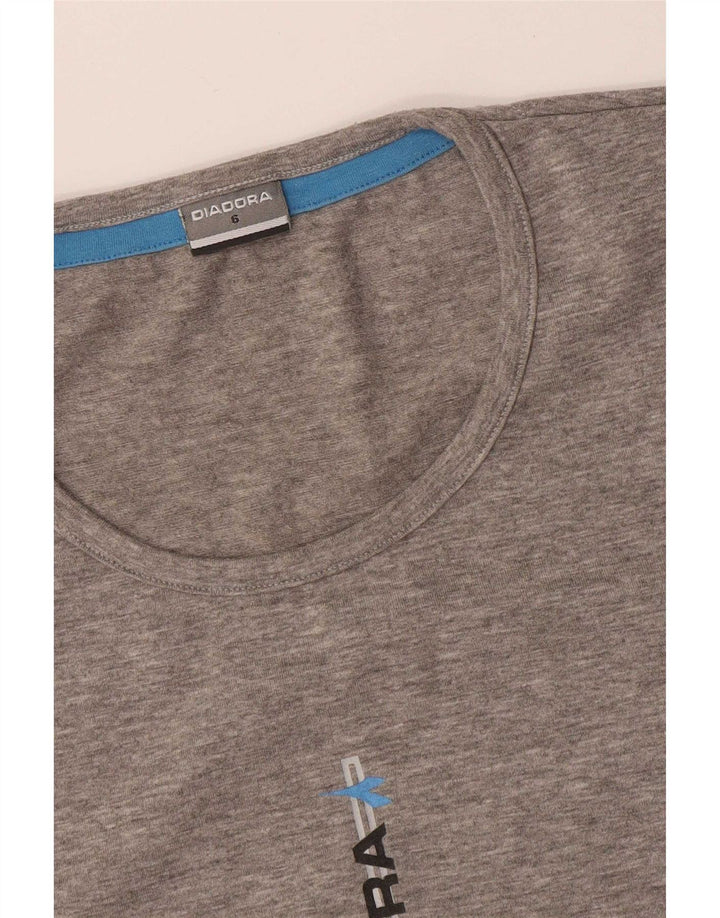 Diadora Herre Grafisk Vest Top Medium Grey Flecked