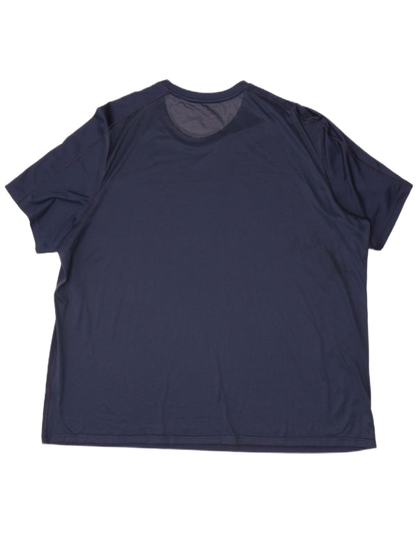 Reebok Herre T-Shirt Top 4XL Navy Blue