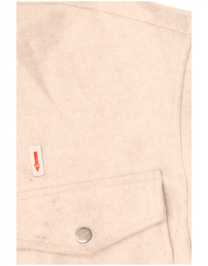 Zara Womens Overshirt Oversized skjorte UK 10 Small Off White Polyester