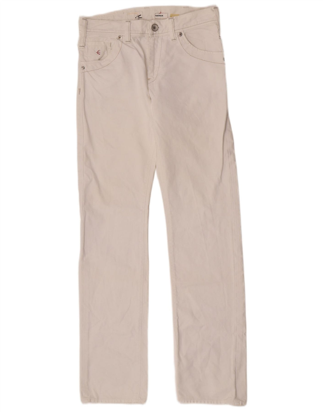 Energie Herre Emerson Straight Jeans W30 L34 Hvid Bomuld