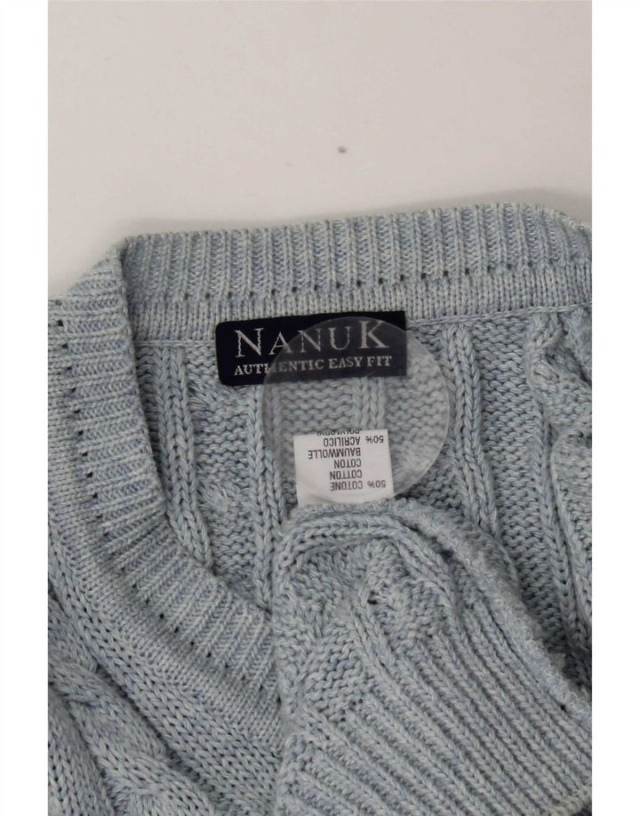 Nanuk Herre V-hals sweater Medium Blå Bomuld