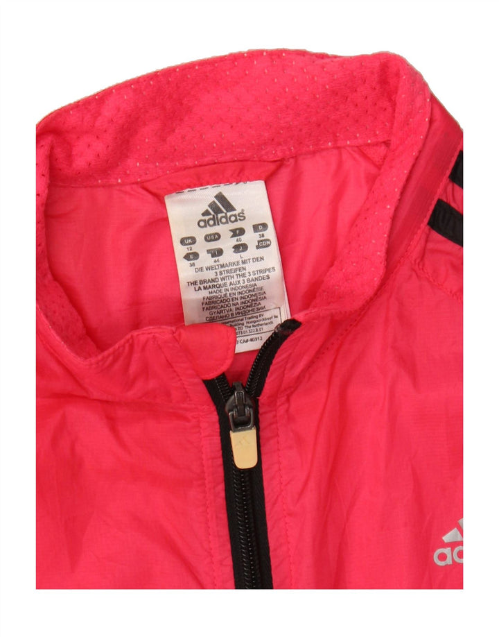 ADIDAS Womens Rain Jacket UK 12 Medium Pink Polyamide Vintage Adidas and Second-Hand Adidas from Messina Hembry 