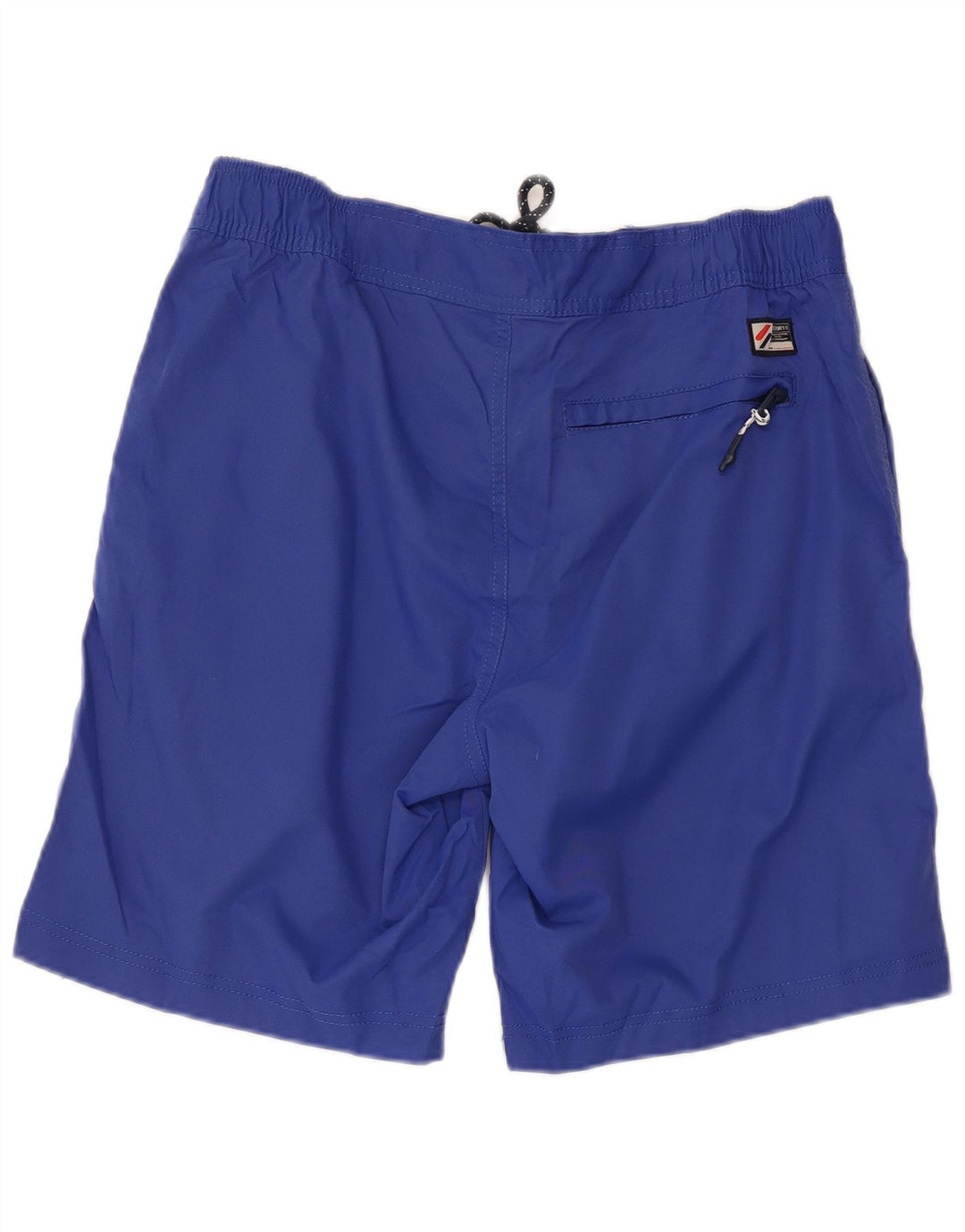 Superdry grafiske badeshorts til mænd mellemblå polyester