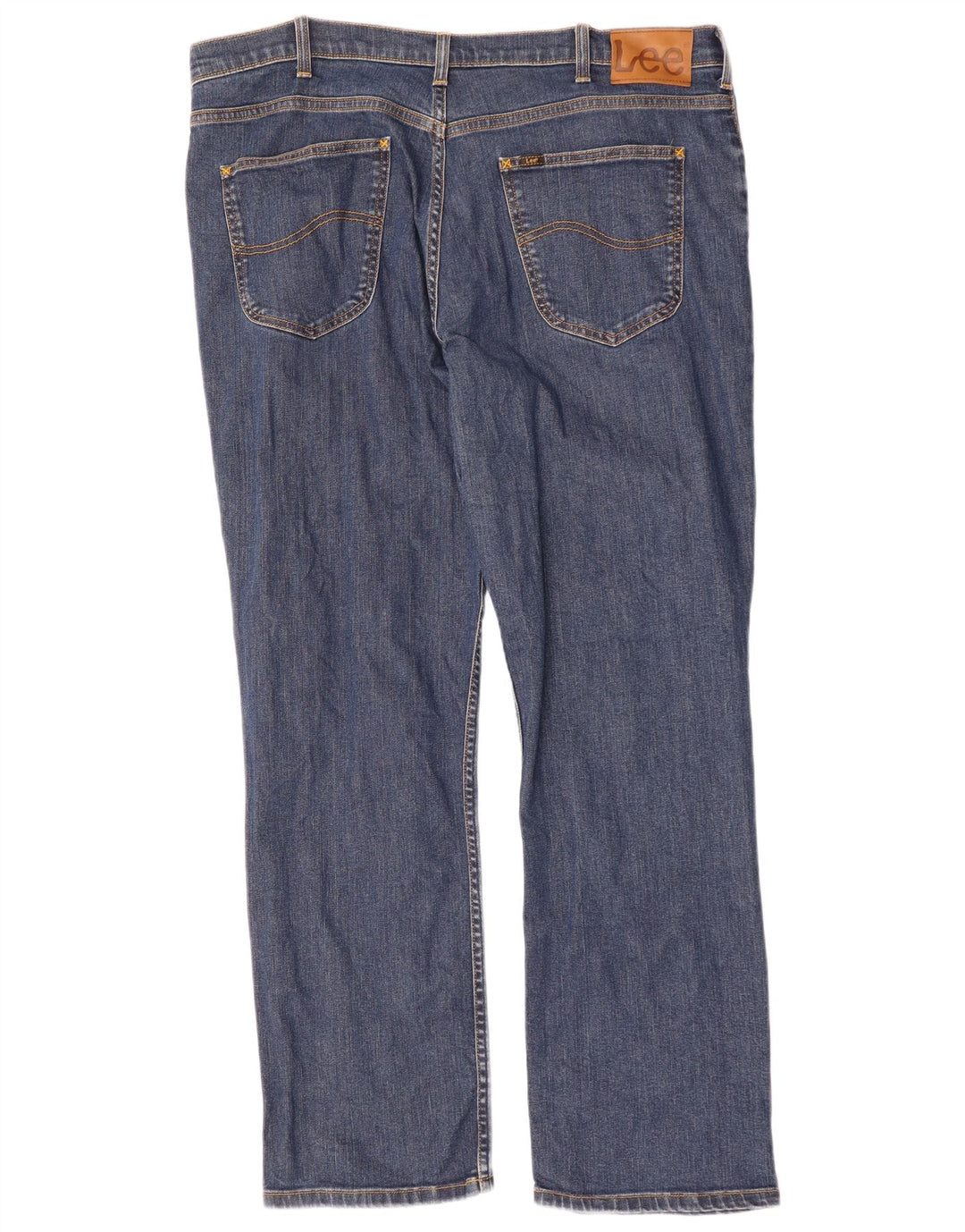 LEE Herre Brooklyn Straight Jeans W42 L32 Marineblå Bomuld