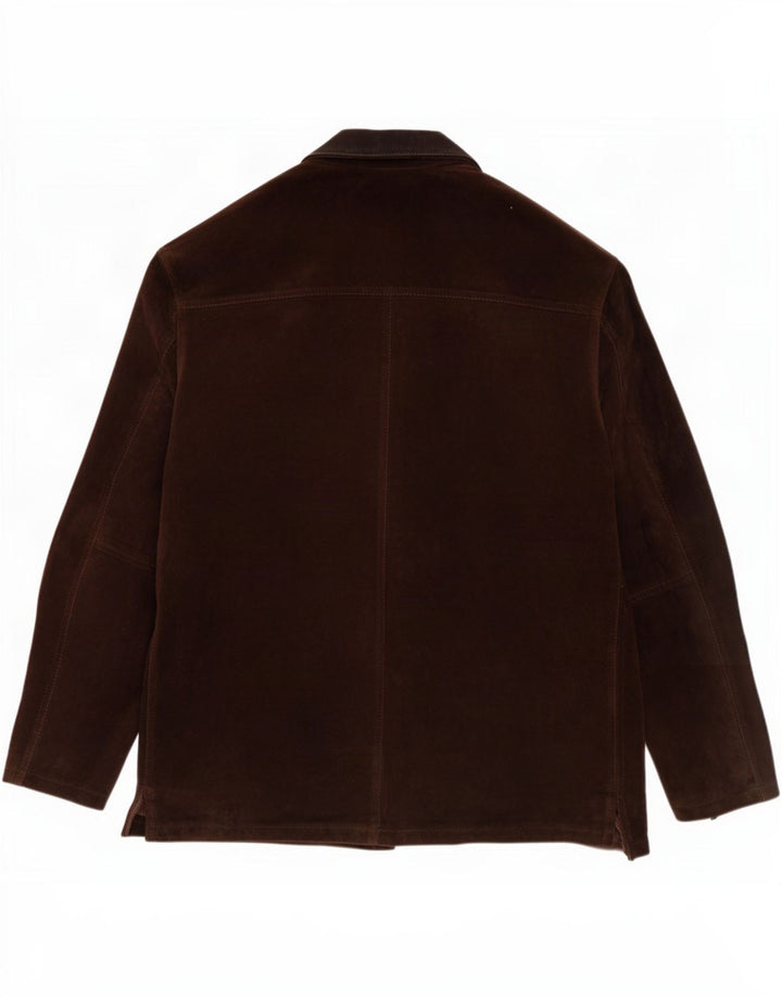 J. C. Twidd Herre Ruskind Windbreaker Coat IT 50 Stor Brun Læder