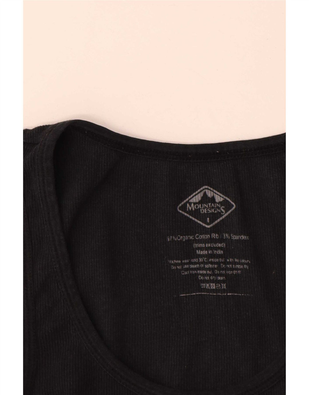 Mountain Designs Damevest Top UK 8 Small Black Bomuld