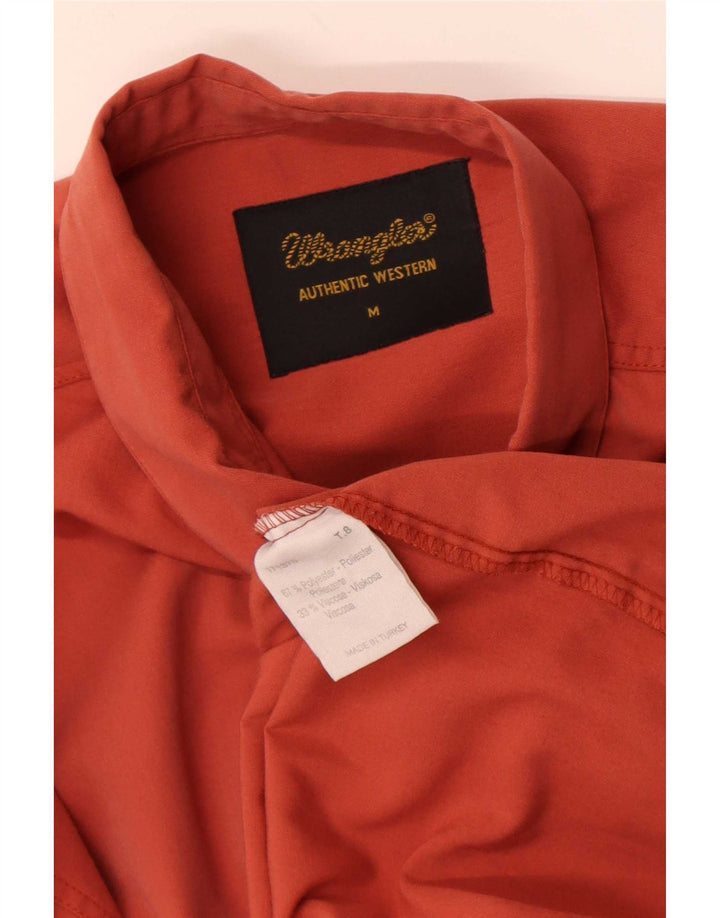 Wrangler Western skjorte til mænd, medium rød polyester
