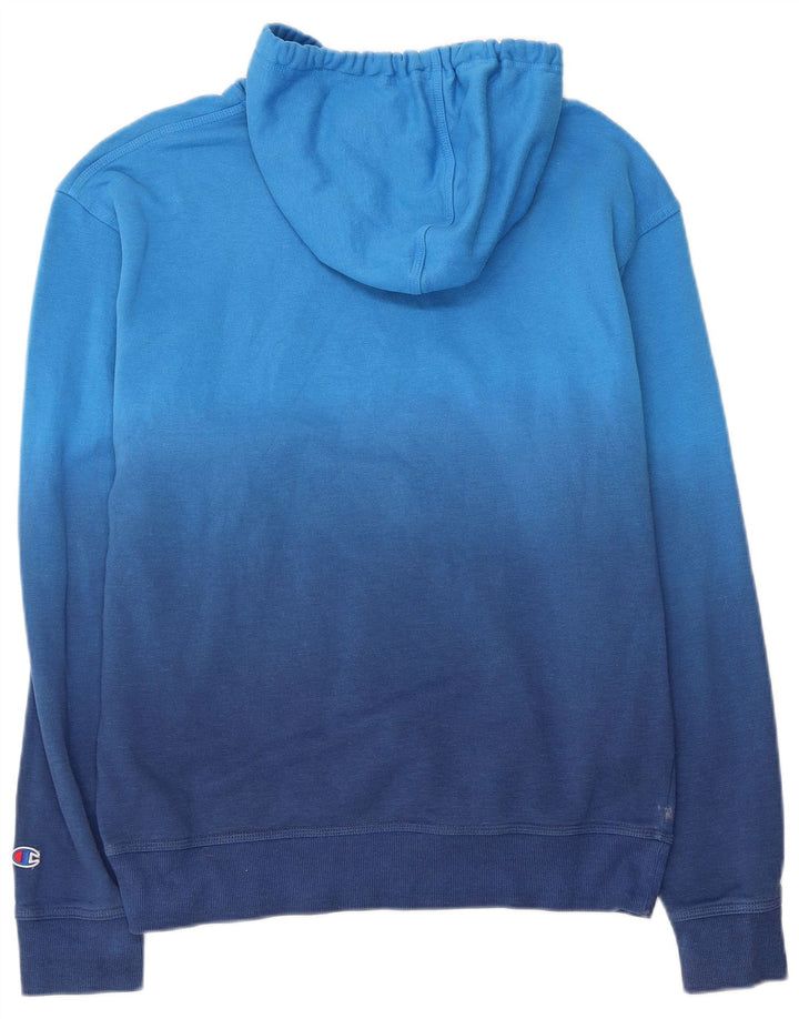 CHAMPION Herre hættetrøje Jumper Medium Blue Colourblock Bomuld