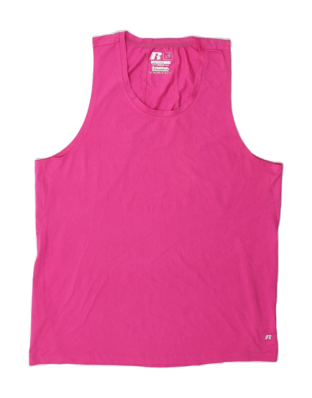 RUSSELL ATHLETIC Mens Vest Top UK 42/44 Large Pink Polyester Vintage Russell Athletic and Second-Hand Russell Athletic from Messina Hembry 