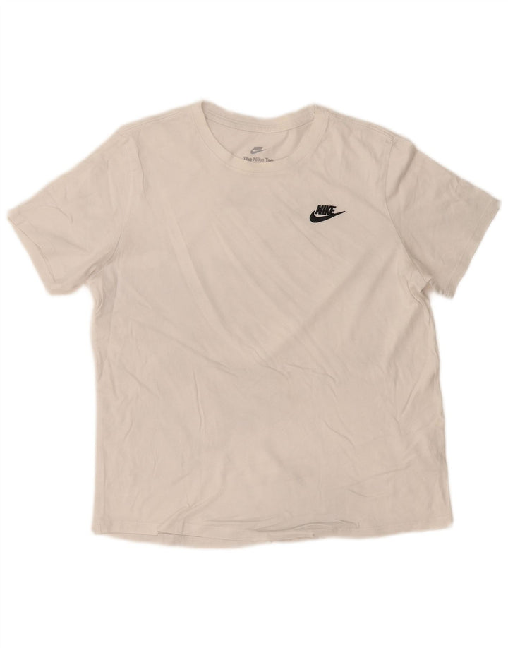 Nike T-shirt top mellem mænd, hvid bomuld