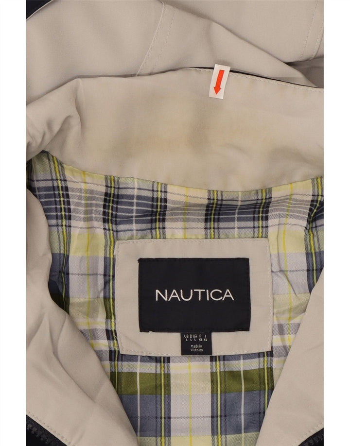 NAUTICA Dame Oversized Hættevindjakke UK 16 Large Navy Blue