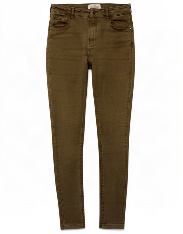 Fat Face Dame Skinny Jeans UK 8 Small W28 L27 Khaki Cotton
