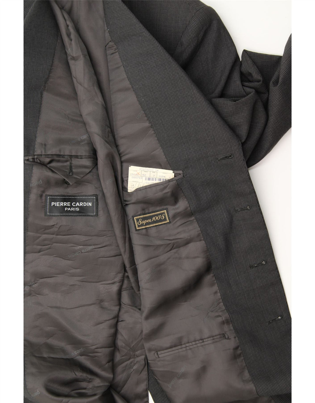 PIERRE CARDIN Mens 4 Button Blazer Jacket IT 52 XL Grey Wool Vintage Pierre Cardin and Second-Hand Pierre Cardin from Messina Hembry 