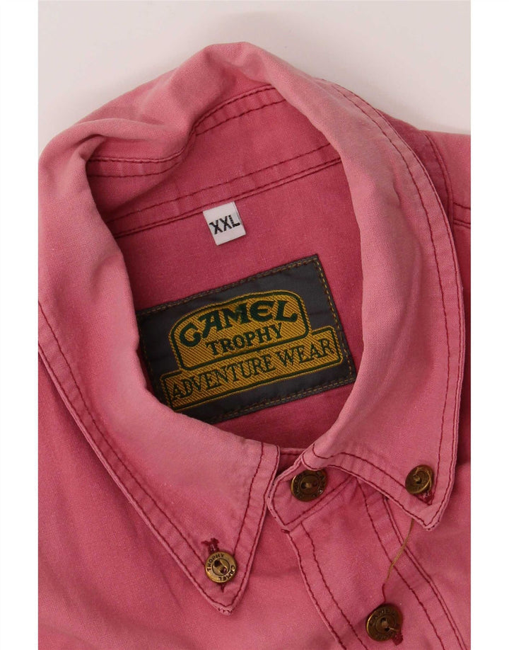 Camel Active Kortærmet Herreskjorte 2XL Pink