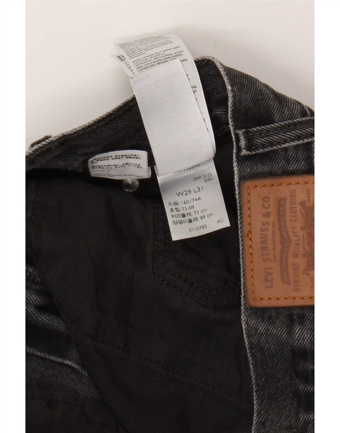 Levi's Dame Middy Straight Jeans W29 L31 Grå Bomuld