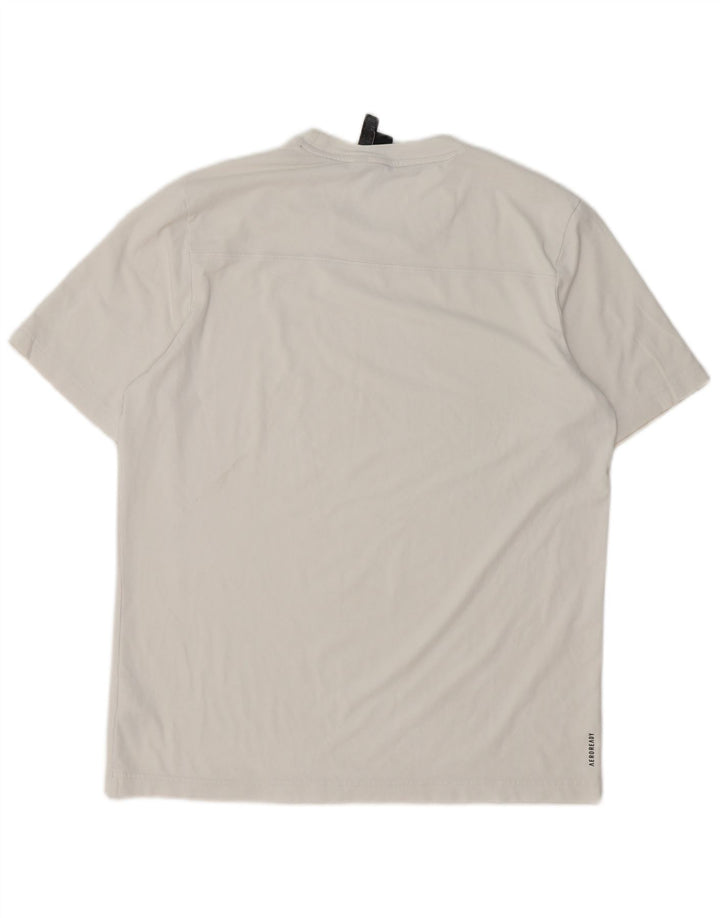 Adidas Herre T-Shirt Top Medium Hvid Bomuld