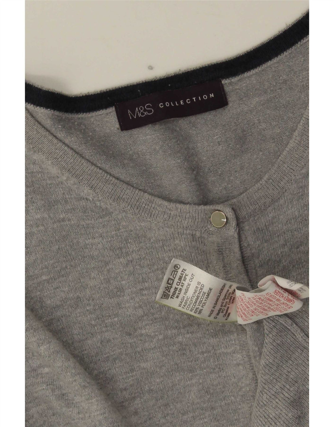 Marks & Spencer Dame Cardigan Sweater UK 16 Large Grey Flecked Viscose