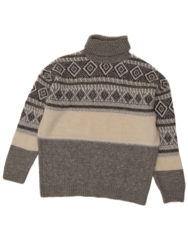 Marks & Spencer Dame Rullehals sweater UK 14 Medium Grey