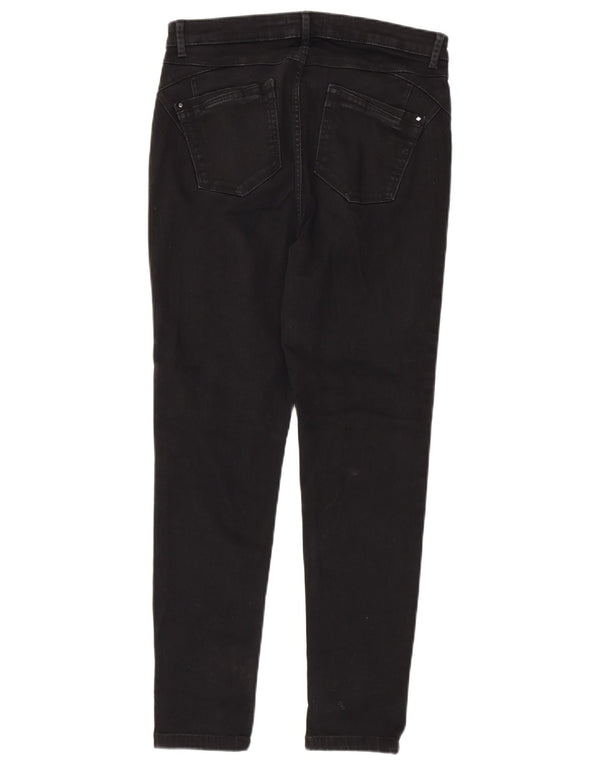 Marks & Spencer Dame Skinny Jeans UK 12 Medium W30 L27 Sort Bomuld