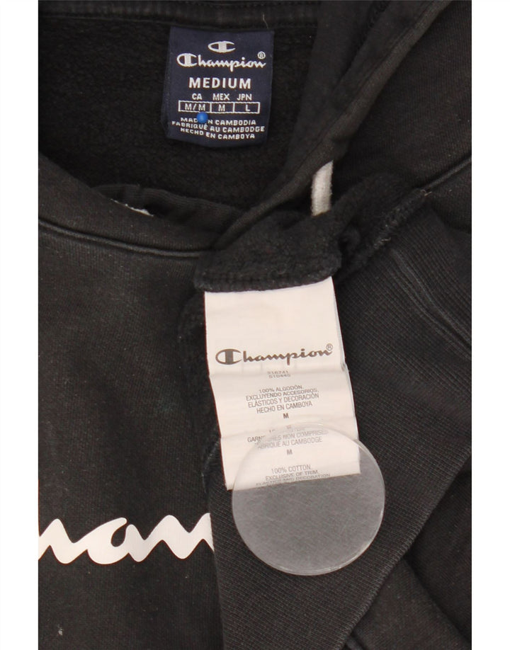 Champion Herre grafisk hættetrøje Jumper Medium Sort bomuld