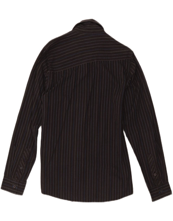 Quiksilver herreskjorte medium sort stribet bomuld