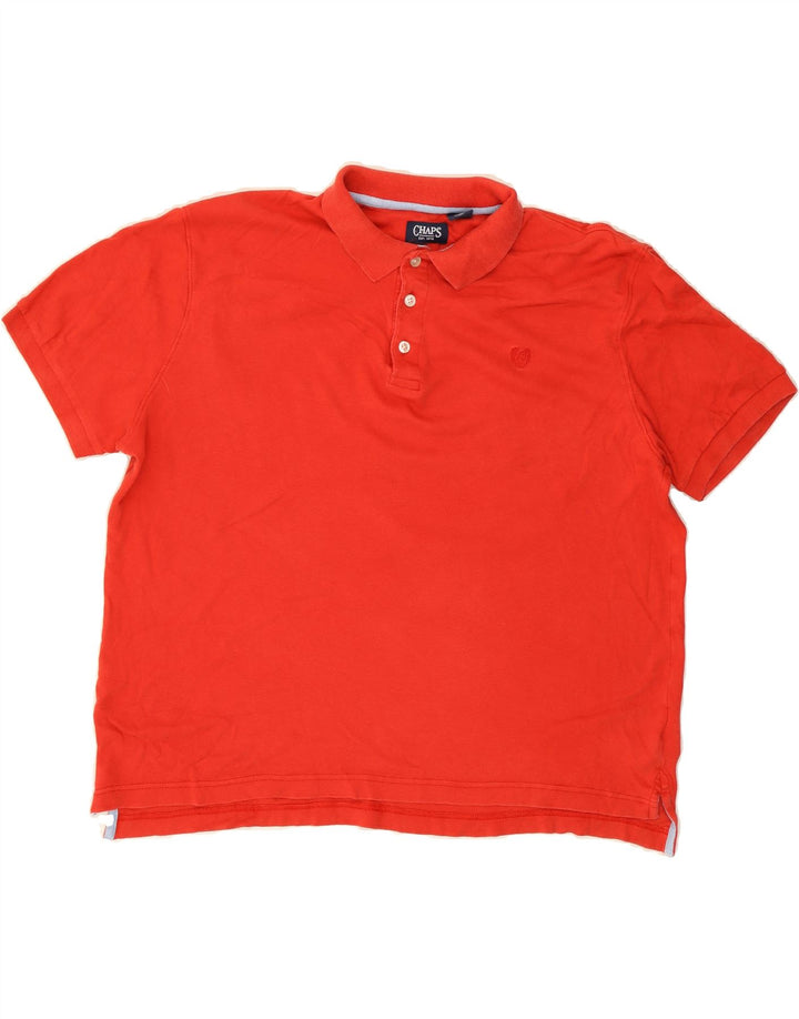 CHAPS Mens Polo Shirt Large Red Cotton Vintage Chaps and Second-Hand Chaps from Messina Hembry 